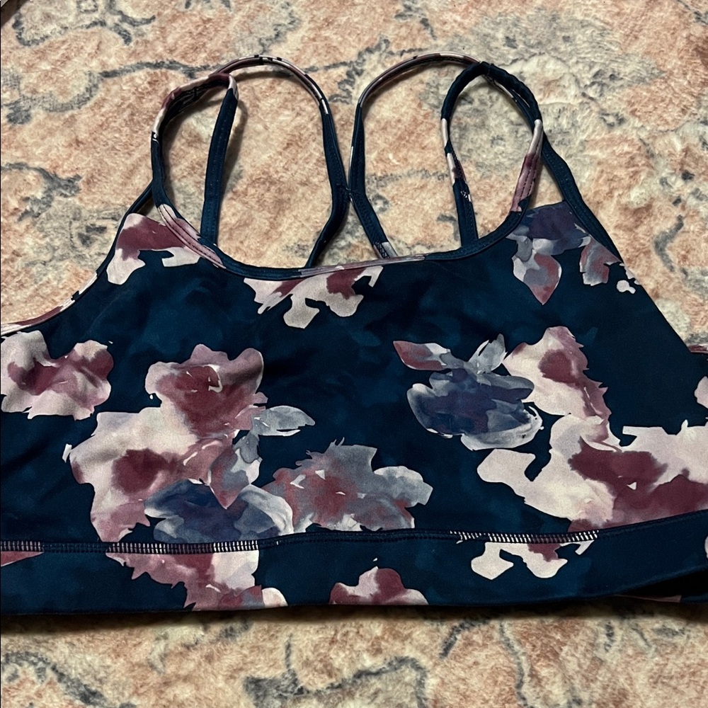 EUC Gaiam Large Floral Print Women's Sports Bra